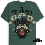 JAYWALKING BLACK PANTHER TATTO T-SHIRT IN SAGE [UNISEX]